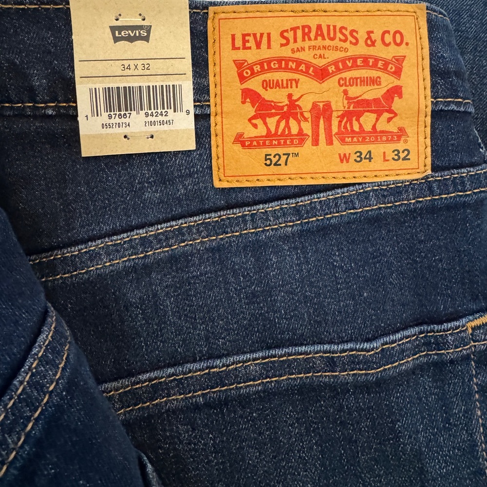 527™ Slim Bootcut Men's Jeans W34 NWT Levi's - Picture 4 of 5